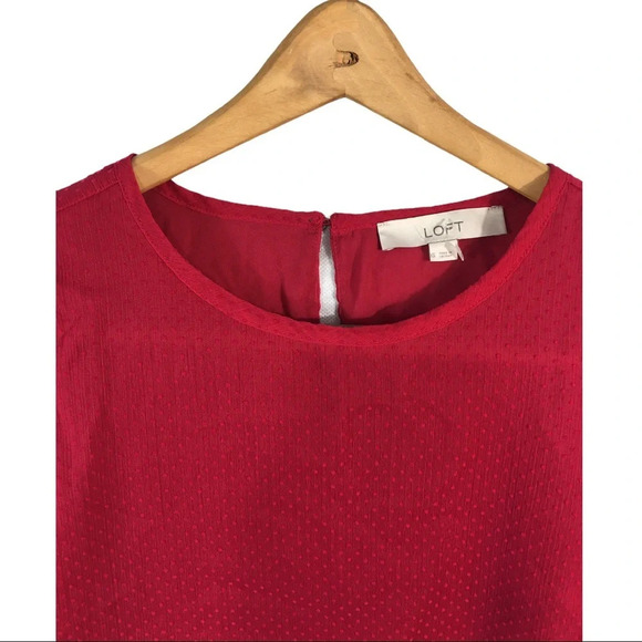 WS304 Ann Taylor LOFT keyhole back Blouse XS - Picture 5 of 5